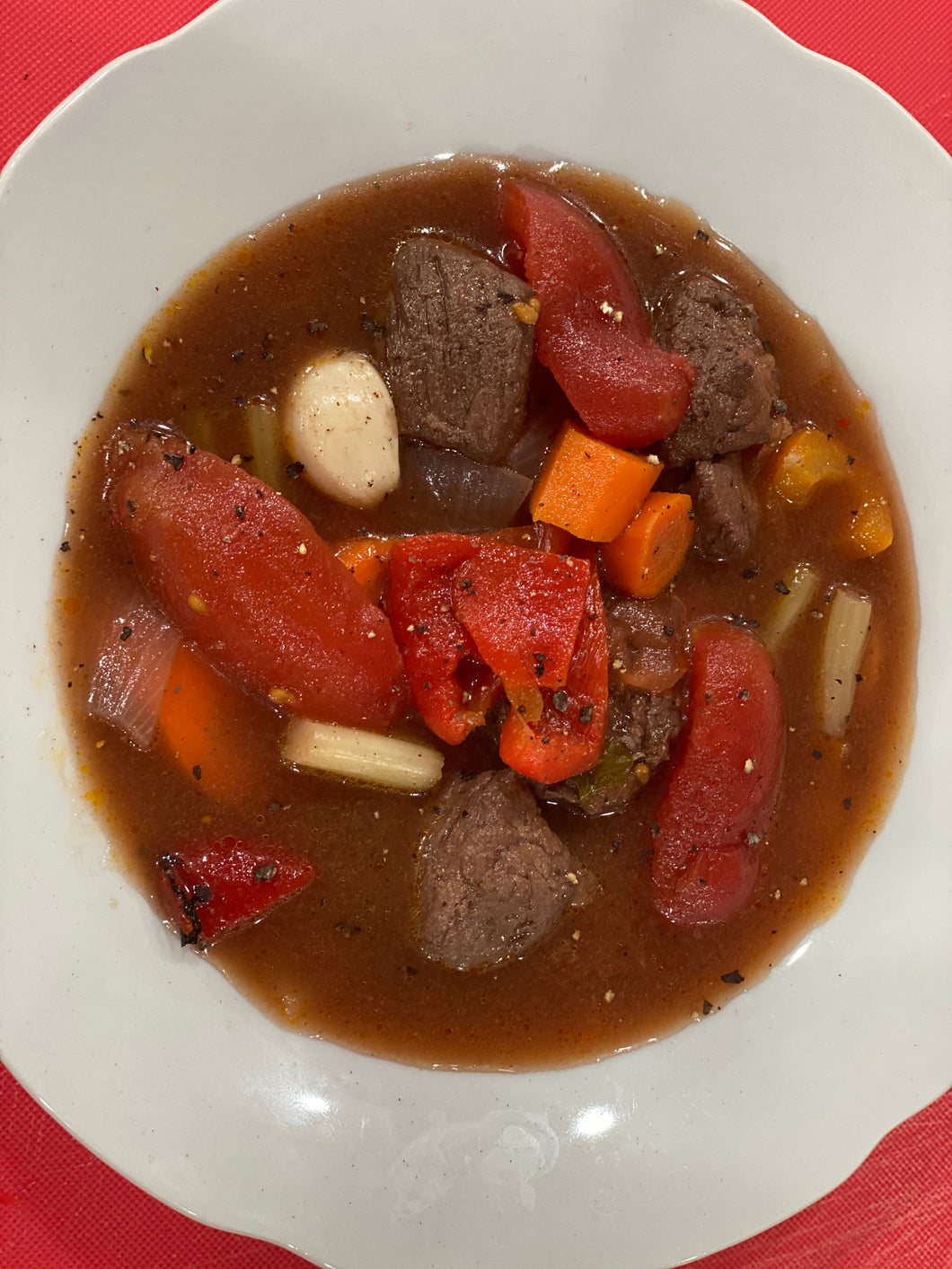 Clear Beef Stew with Sattvic Seasonings